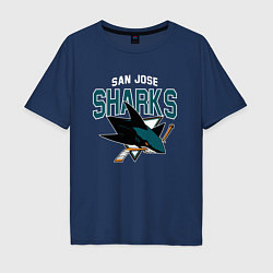 Футболка оверсайз мужская SAN JOSE SHARKS NHL, цвет: тёмно-синий