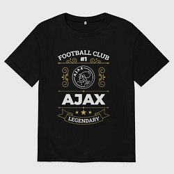 Футболка оверсайз мужская Ajax: Football Club Number 1, цвет: черный
