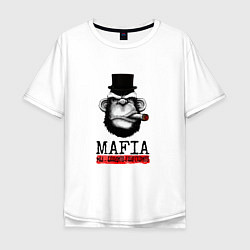 Футболка оверсайз мужская Мафия - Mafia, цвет: белый