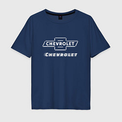 Футболка оверсайз мужская CHEVROLET Chevrolet, цвет: тёмно-синий