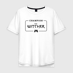 Мужская футболка оверсайз The Witcher Gaming Champion: рамка с лого и джойст