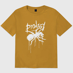 Футболка оверсайз мужская Draw white logo - Ant, цвет: горчичный