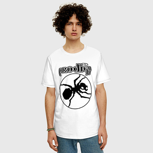Мужская футболка оверсайз The prodigy ant / Белый – фото 3