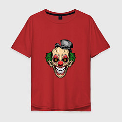 Футболка оверсайз мужская Scary Clown, цвет: красный