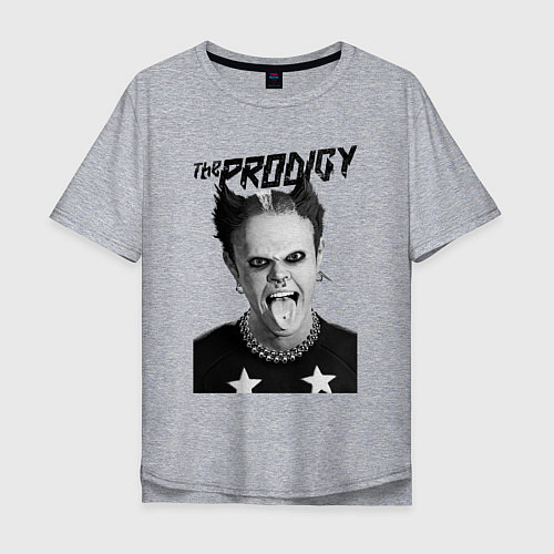 Мужская футболка оверсайз Firestarter - The prodigy / Меланж – фото 1