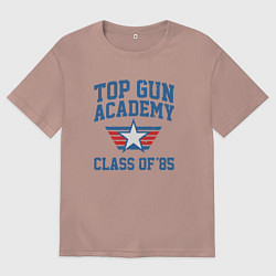 Футболка оверсайз мужская TOP GUN Academy Class of 85, цвет: пыльно-розовый