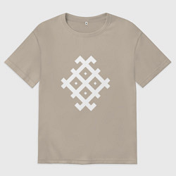 Футболка оверсайз мужская Руна держава RUNES, цвет: миндальный