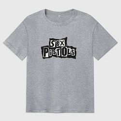 Футболка оверсайз мужская Секс Пистолз Логотип, цвет: меланж