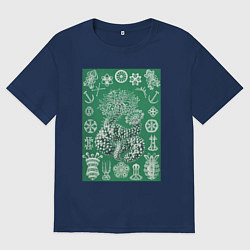 Футболка оверсайз мужская Thuroidea-Gurkensterne Морские обитатели, цвет: тёмно-синий