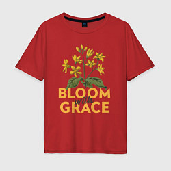 Мужская футболка оверсайз Bloom with grace