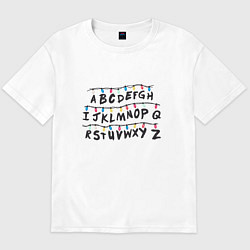 Футболка оверсайз мужская STRANGER THINGS ALPHABET, цвет: белый