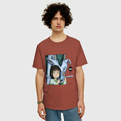 Футболка оверсайз мужская Haku & Sen, цвет: кирпичный — фото 2