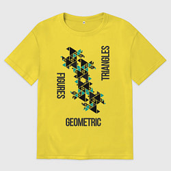 Футболка оверсайз мужская Geometric Figures, цвет: желтый