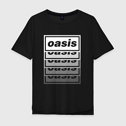 Футболка оверсайз мужская Растворяющийся логотип OASIS, цвет: черный