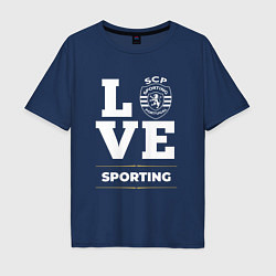 Футболка оверсайз мужская Sporting Love Classic, цвет: тёмно-синий