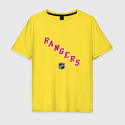 Футболка оверсайз мужская New York Rangers NHL, цвет: желтый