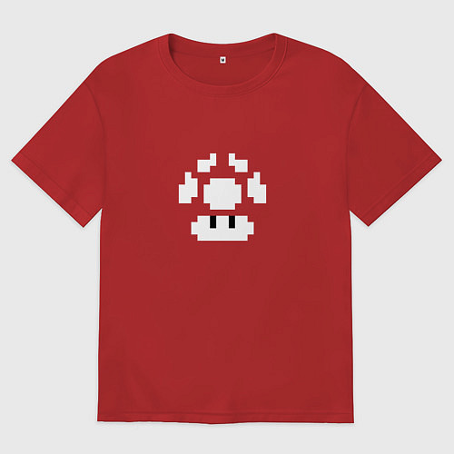 Мужская футболка оверсайз Супергриб Гриб жизни из Марио / Красный – фото 1