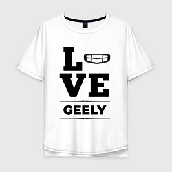 Футболка оверсайз мужская Geely Love Classic, цвет: белый