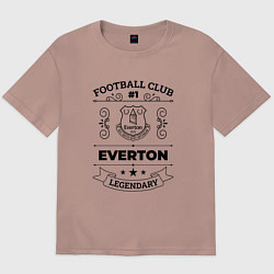 Футболка оверсайз мужская Everton: Football Club Number 1 Legendary, цвет: пыльно-розовый