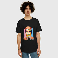 Футболка оверсайз мужская Anthony Kiedis, цвет: черный — фото 2