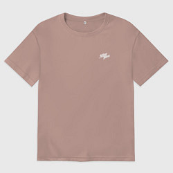 Футболка оверсайз мужская Starship Troopers White Logo, цвет: пыльно-розовый