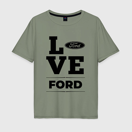 Мужская футболка оверсайз Ford Love Classic / Авокадо – фото 1