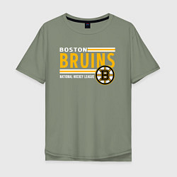 Футболка оверсайз мужская NHL Boston Bruins Team, цвет: авокадо