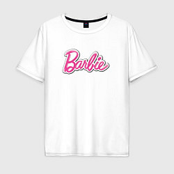 Мужская футболка оверсайз Barbie logo