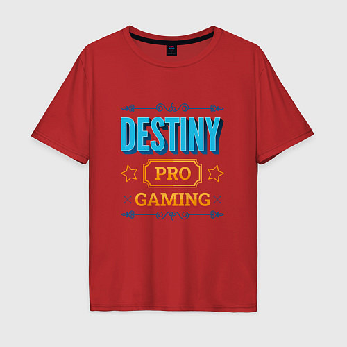 Мужская футболка оверсайз Игра Destiny PRO Gaming / Красный – фото 1