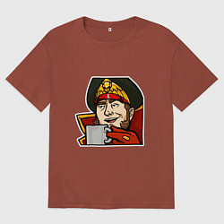 Футболка оверсайз мужская Ciaphas Cain Mug mug, цвет: кирпичный