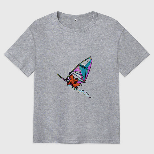 Мужская футболка оверсайз Windfoxer / Меланж – фото 1