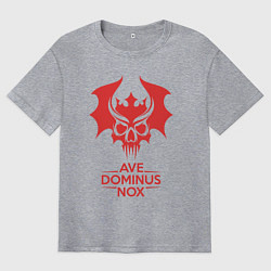 Футболка оверсайз мужская Ave Dominus Nox клич повелителей ночи, цвет: меланж