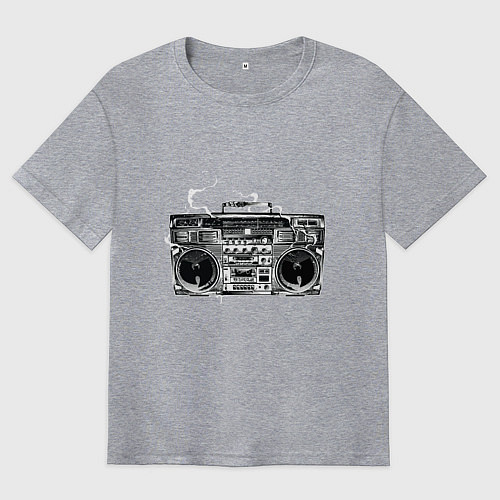Мужская футболка оверсайз Wu-Tang Boombox / Меланж – фото 1