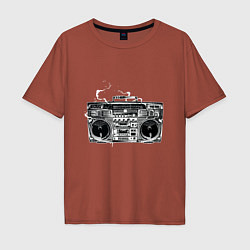 Футболка оверсайз мужская Wu-Tang Boombox, цвет: кирпичный