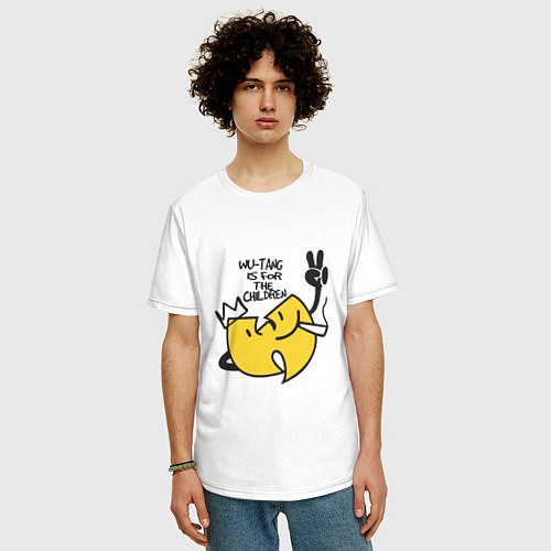 Мужская футболка оверсайз Wu-Tang Is For The Children / Белый – фото 3