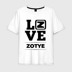 Футболка оверсайз мужская Zotye Love Classic, цвет: белый