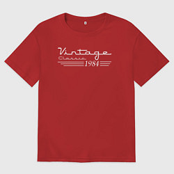 Футболка оверсайз мужская Винтажная классика 1984, цвет: красный
