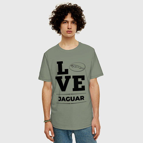 Мужская футболка оверсайз Jaguar Love Classic / Авокадо – фото 3