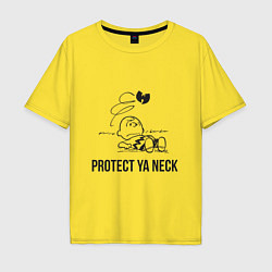 Футболка оверсайз мужская WU Protect Ya Neck, цвет: желтый