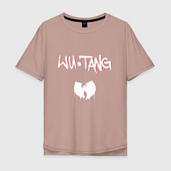 Футболка оверсайз мужская Ву-Тэнг Клэн, цвет: пыльно-розовый
