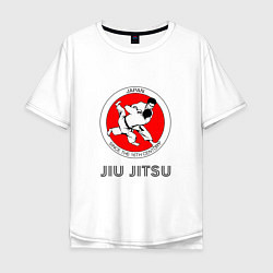 Футболка оверсайз мужская Jiu Jitsu: since 16 century, цвет: белый