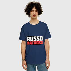 Футболка оверсайз мужская Russo Matroso, цвет: тёмно-синий — фото 2