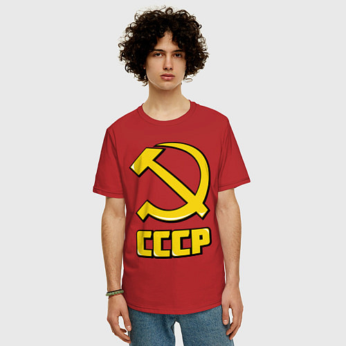 Мужская футболка оверсайз СССР / Красный – фото 3