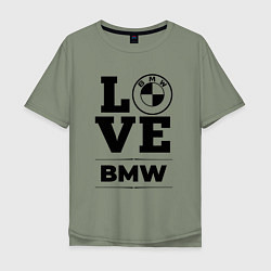 Футболка оверсайз мужская BMW love classic, цвет: авокадо