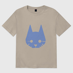 Футболка оверсайз мужская Stray Blue, цвет: миндальный