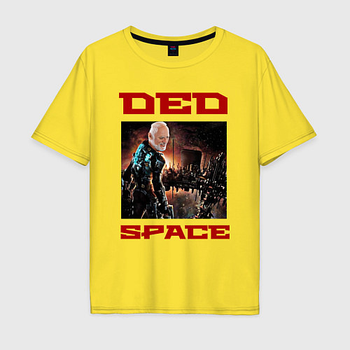 Мужская футболка оверсайз DED SPACE / Желтый – фото 1