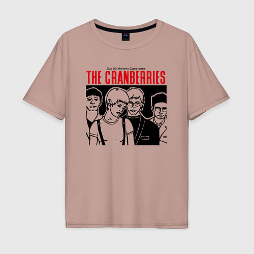 Мужская футболка оверсайз Sus 50 mejores canciones - The Cranberries / Пыльно-розовый – фото 1