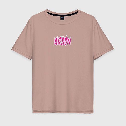Мужская футболка оверсайз Arson ver 2 j-hope BTS / Пыльно-розовый – фото 1