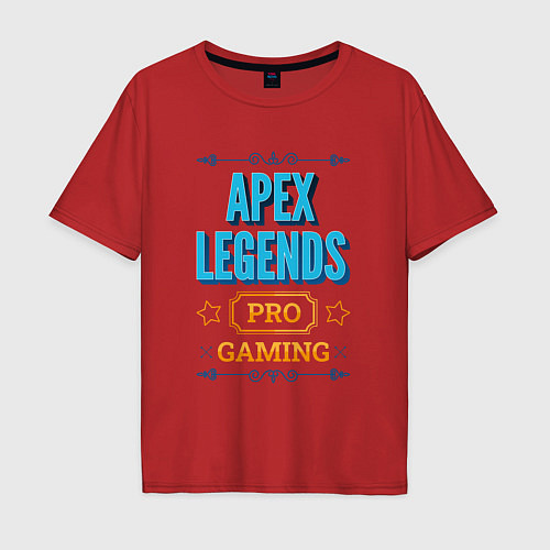 Мужская футболка оверсайз Игра Apex Legends pro gaming / Красный – фото 1