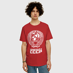 Футболка оверсайз мужская Рожденный в СССР Союз Советских Социалистических Р, цвет: красный — фото 2